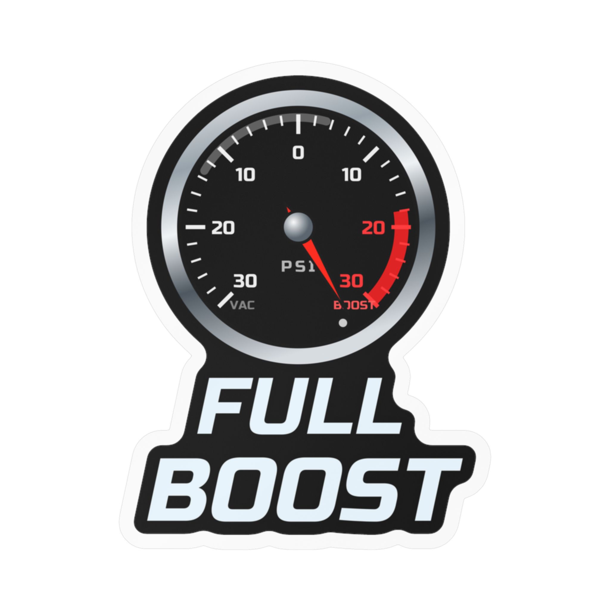 Full Boost Gauge Sticker vinyl decal