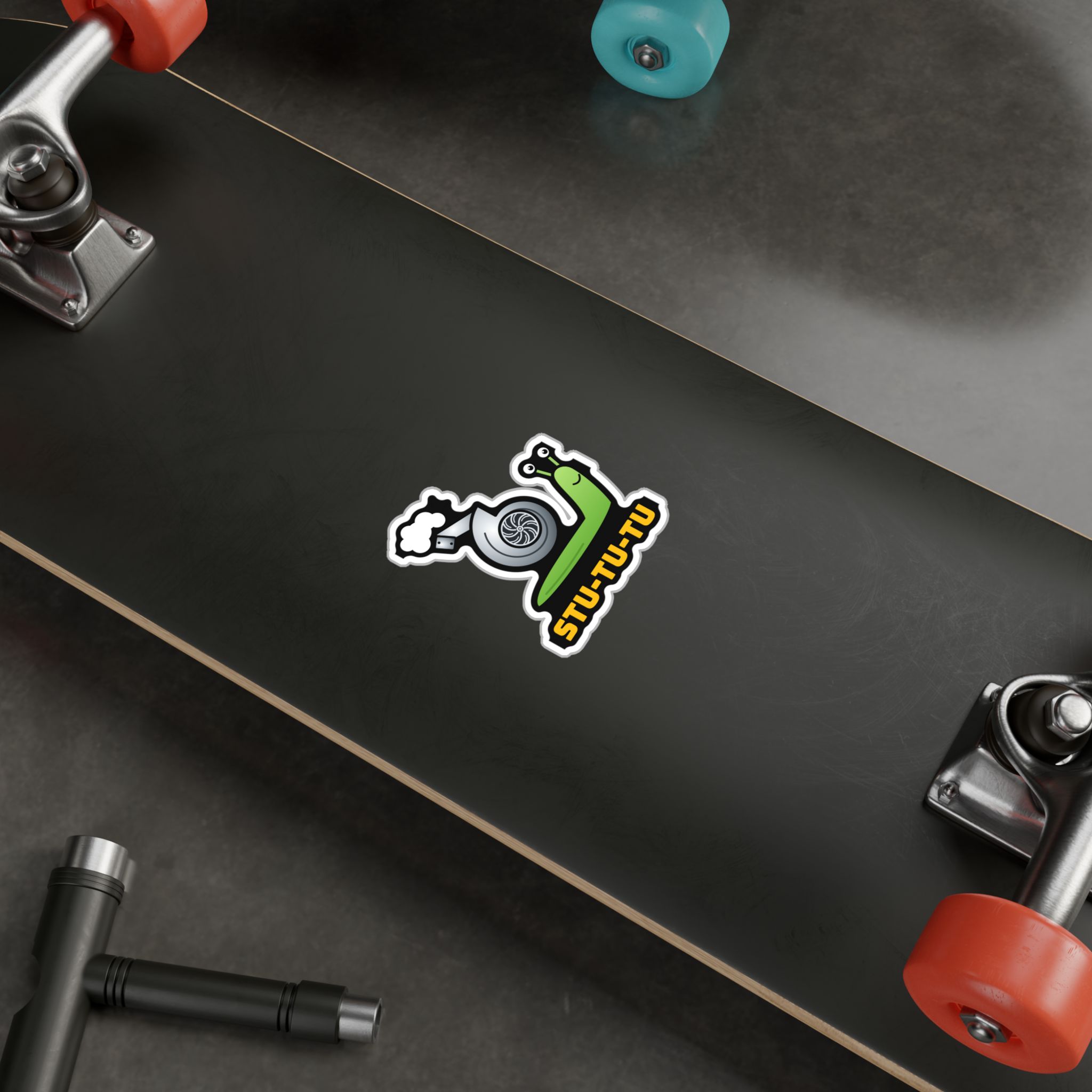 Turbo Snail Sticker decal shown applied (photo mockup)