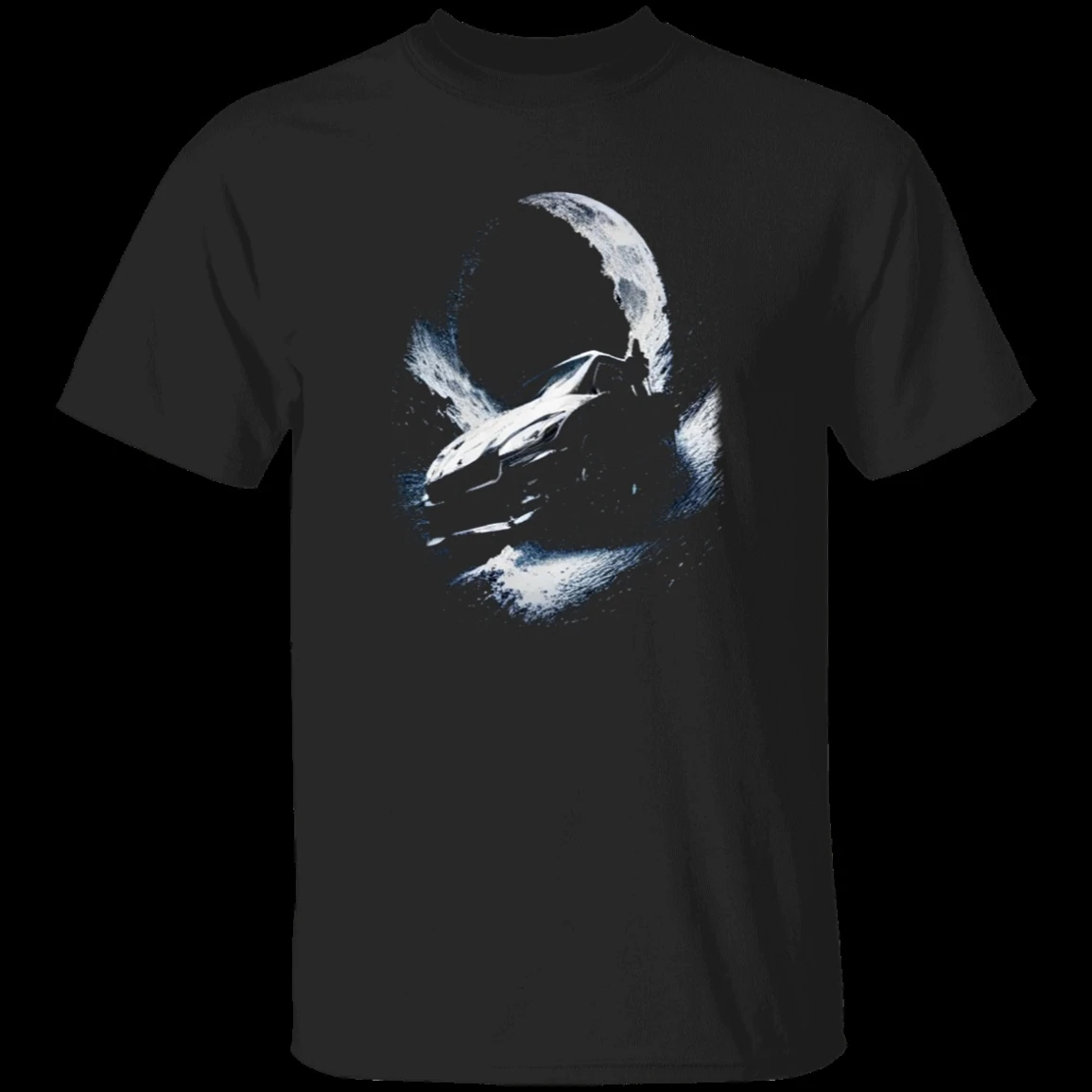 Night Canyon Drift Tee on a black tee
