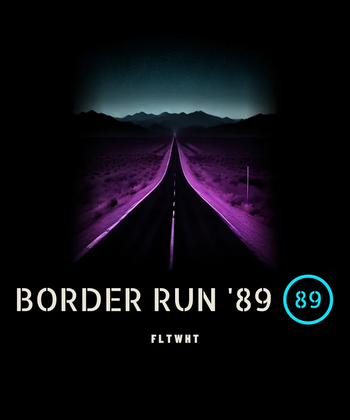 Border Run '89 Tee print plate design