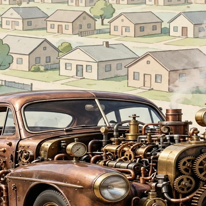 The Brass Suburban Poster close-up of the print