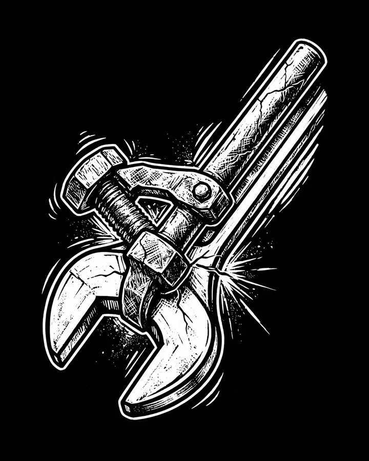 Cheater Bar Tee design: the print on a black Gildan G500 tee