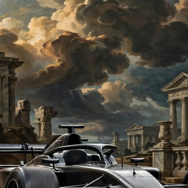 Grand Prix Baroque Poster close-up of the print