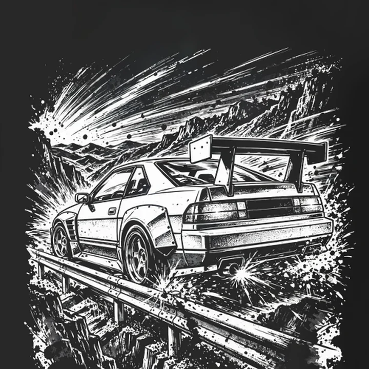 Guardrail Sparks Tee close-up of the print