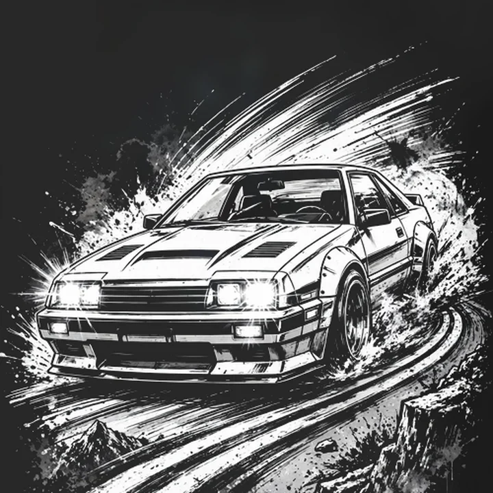 Hairpin Entry Tee close-up of the print