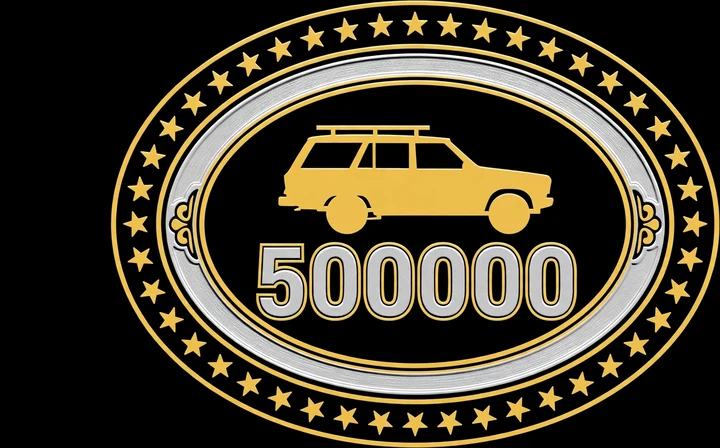 High Mileage Club 500K Tee print artwork
