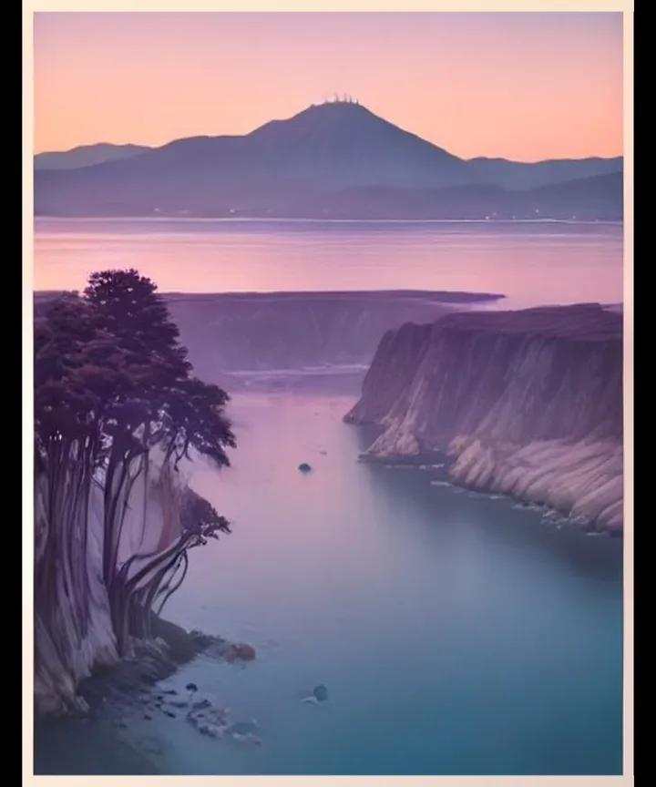 Monterey Harbor Dawn Tee print plate design
