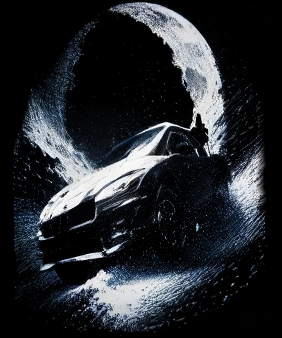 Night Canyon Drift Hoodie print design