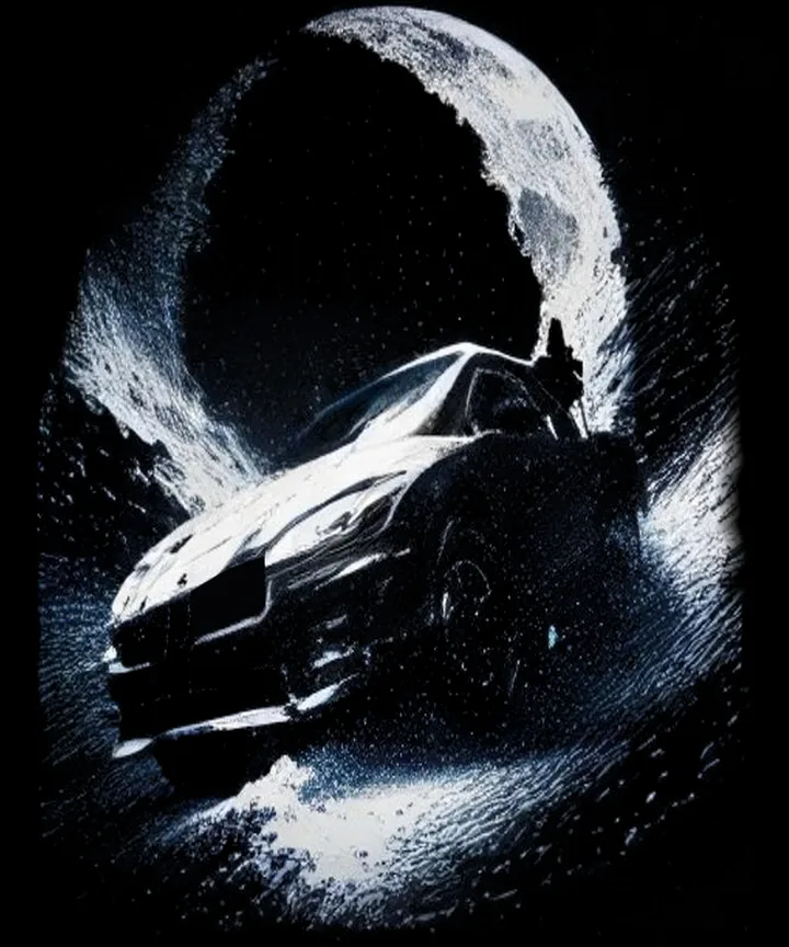 Night Canyon Drift Tee print plate design