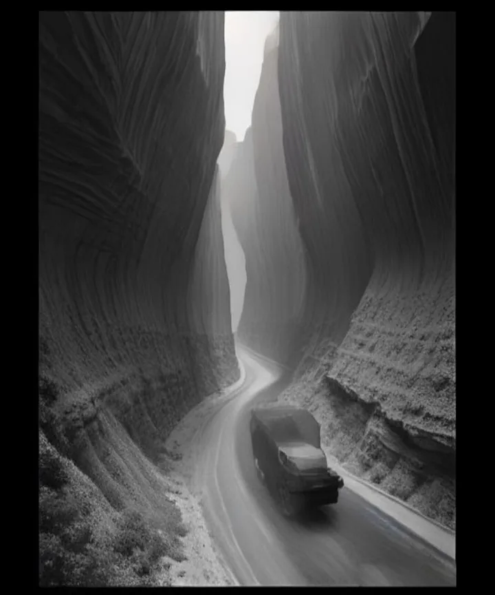 Night Canyon Drift II Tee print plate design