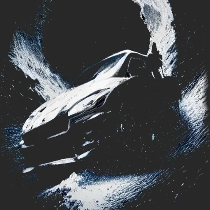 Night Canyon Drift Tee close-up of the print