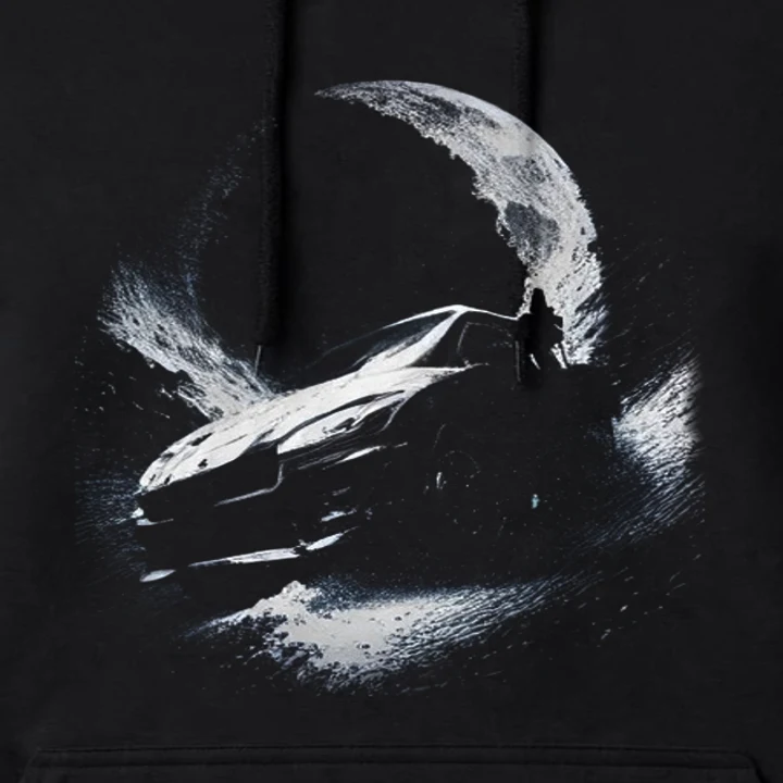 Night Canyon Drift Hoodie close-up of the print