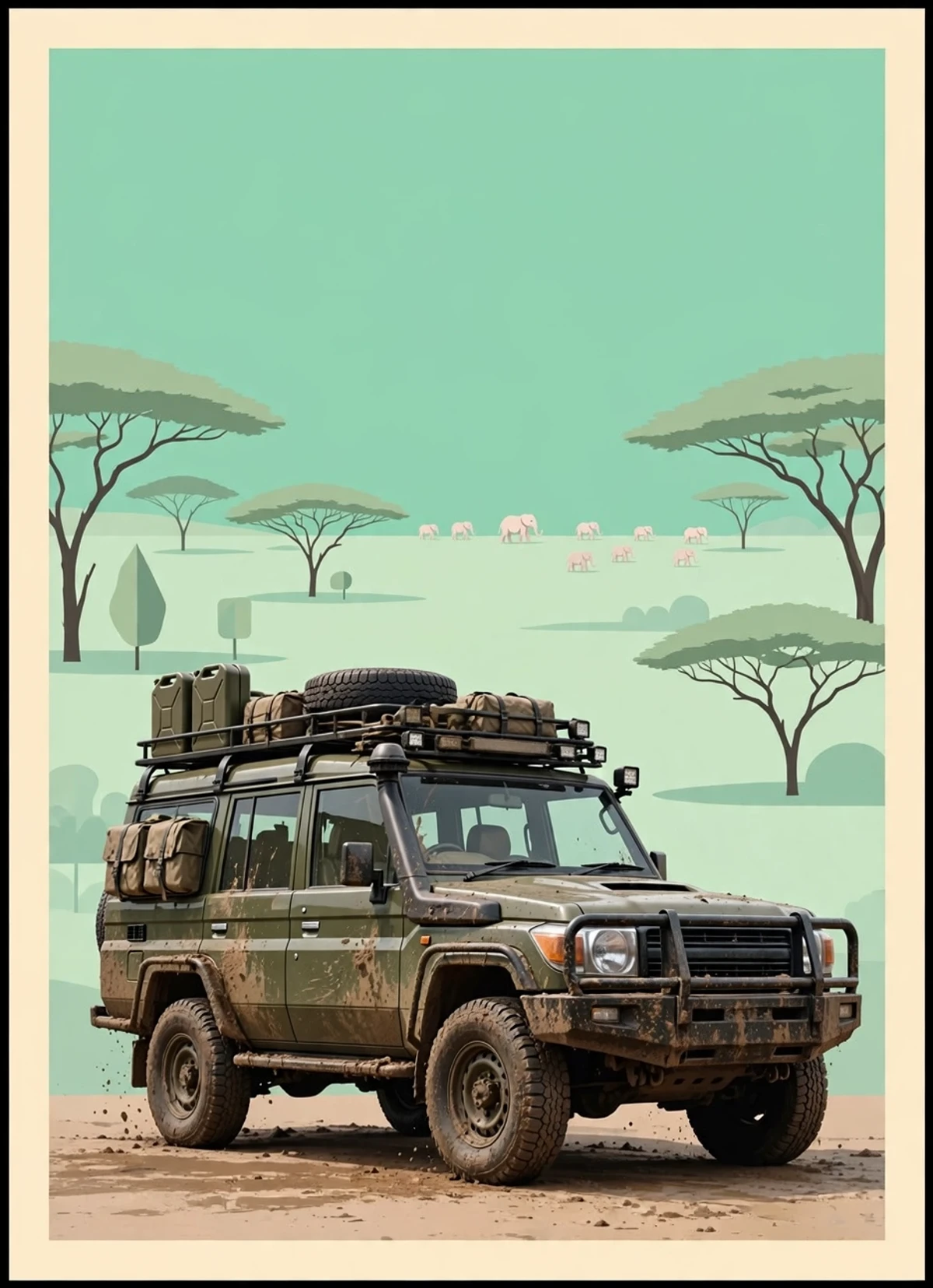 Pastel Savannah Poster artwork