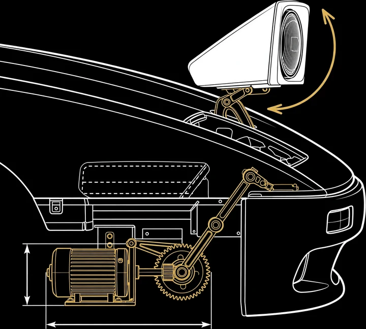 Pop-Up Headlight Diagram Tee print artwork