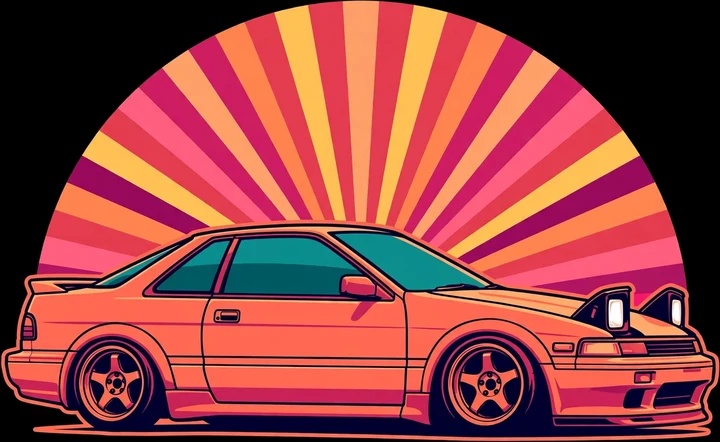 Pop-Up Sunset Tee print artwork