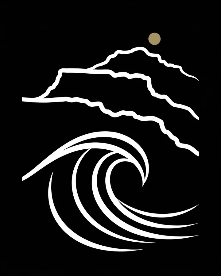 Rincon Dawn Tee print design