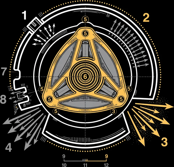 Rotary Engine Schematic Tee print artwork