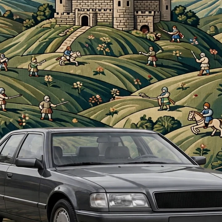 Tapestry Autobahn Poster close-up of the print